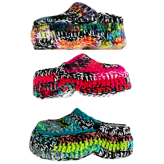 Hand-Crafted Crochet Wedges - Unique Croc-Inspired