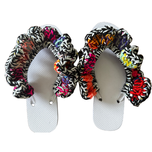 Ruffle Crochet Flip Flops  - Limited Edition