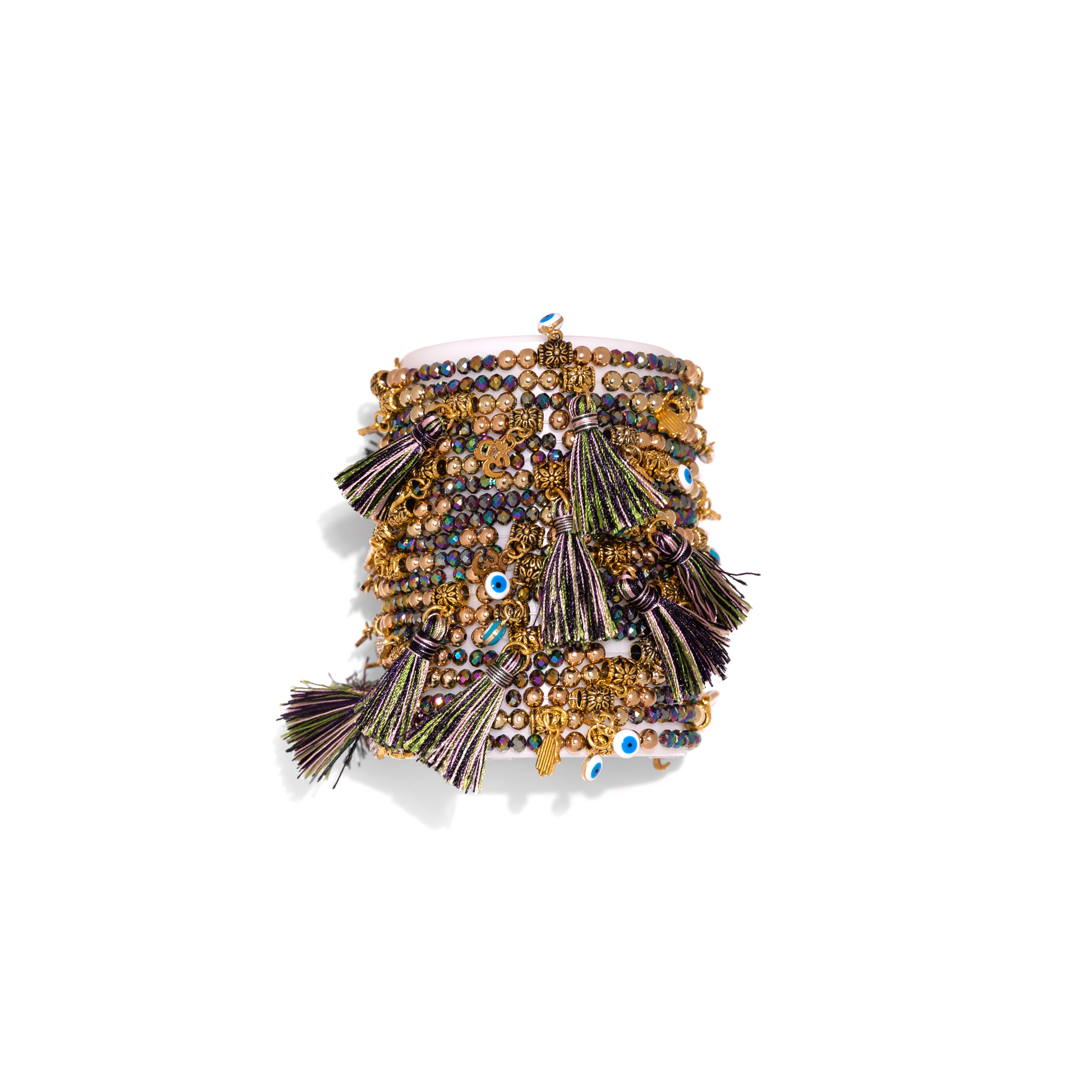handmade crystal beaded unicorn color fashion bracelets