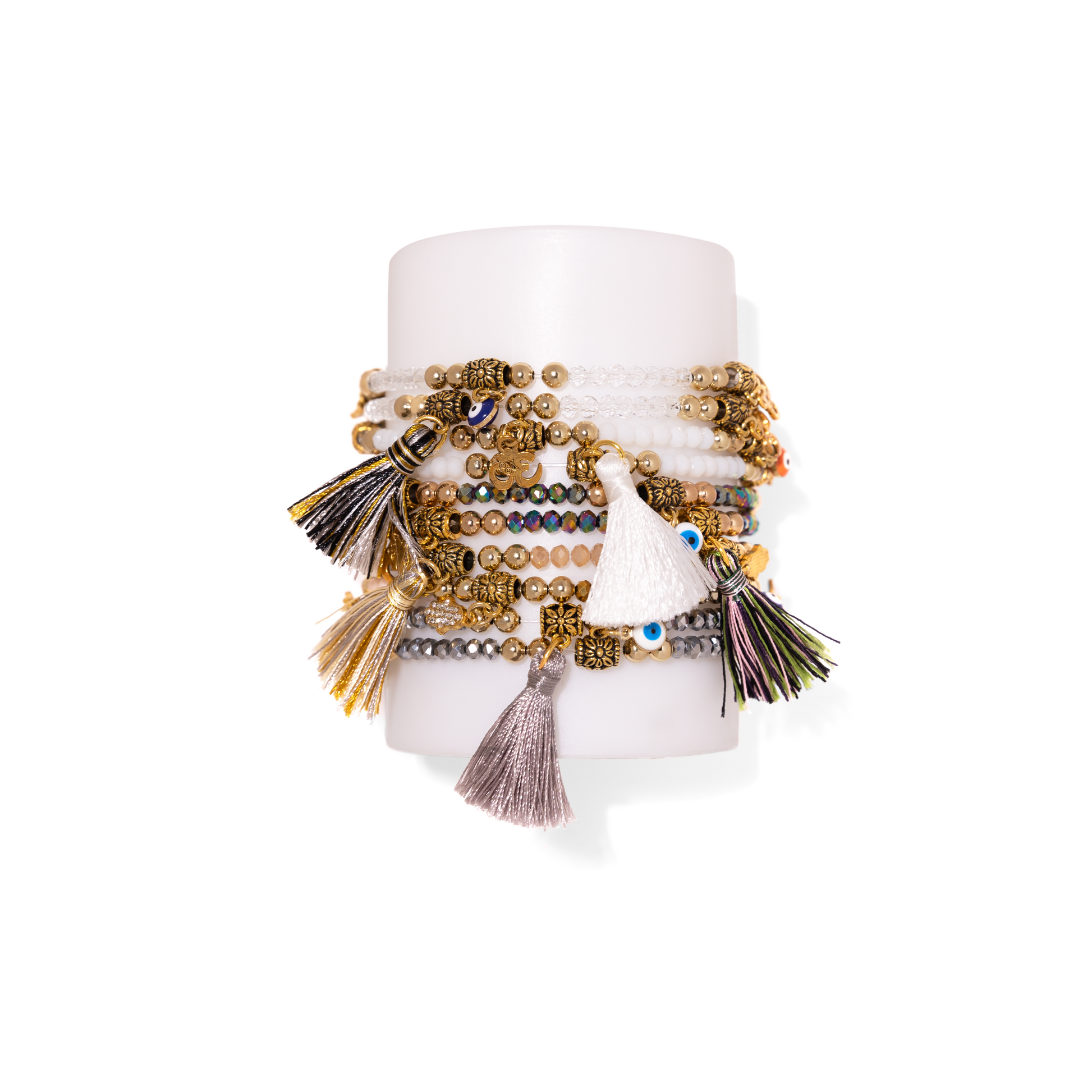 handmade crystal beaded multi color fashion bracelets