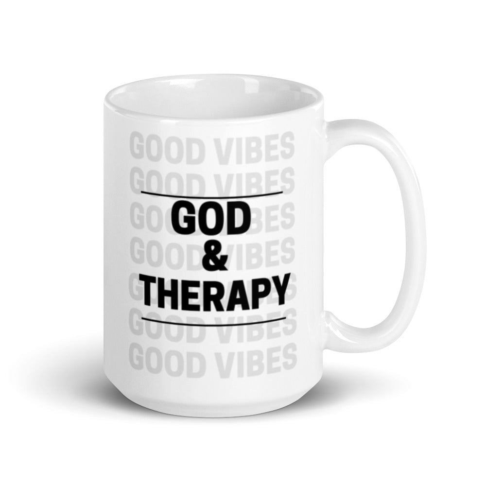 GOD Therapy & Good Vibes Mug
